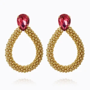 CAROLINE SVEDBOM ØREDOBBER CLASSIC ROPE MULBERRY RED