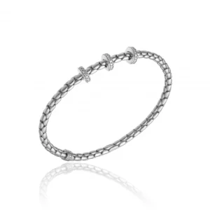 CHIMENTO ARMBÅND STRETCH MED TRE DIAMANTRINGER