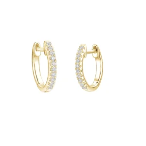 DIAMANT ØRERINGER 0,09CT GULTGULL