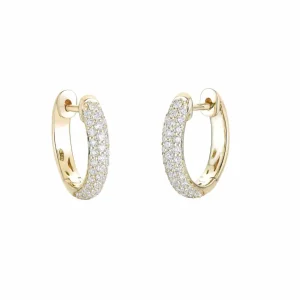 DIAMANT ØRERINGER 0,50CT PAVÈ GULL