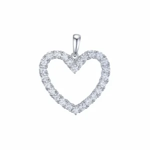 DIAMANTHJERTE ANHENG HVITTGULL 1,03CT