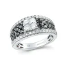 DIAMANTRING BRED 1.00CT TW.SI 0.63CT SORTE DIAMANTER