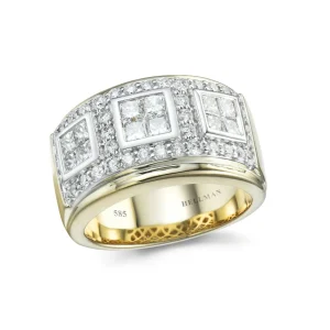 DIAMANTRING BRED GULTGULL 1.85CT TW.SI