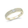 DIAMANTRING ELEGANT GULTGULL 0,50CT