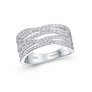 DIAMANTRING HVITTGULL BRED 0,73CT