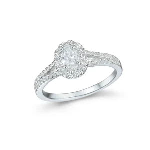 DIAMANTRING HVITTGULL HELLMAN BRILLIANT AND OVAL