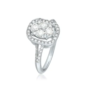 DIAMANTRING HVITTGULL ROSETT HELLMAN