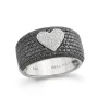 DIAMANTRING WHITE HEART & BLACK