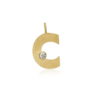 DULONG ANHENG LETTER GULTGULL MED DIAMANT