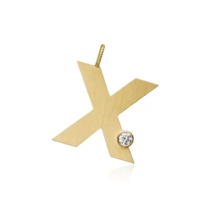 DULONG ANHENG LETTER GULTGULL MED DIAMANT
