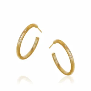 DULONG ØREDOBBER ESME HOOP SMALL MED DIAMANTER