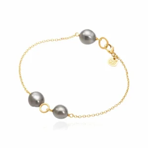 DULONG TAHITIPERLE ARMBÅND PICCOLO MOONLIGHT GULTGULL