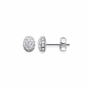 EFVA ATTLING ØREDOBBER LOVE BEAD HVITTGULL DIAMONDS