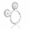 EFVA ATTLING RING DOUBLE DAY PEARLS & STARS HVITTGULL