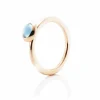EFVA ATTLING RING LOVE BEAD TOPAS GULL