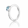 EFVA ATTLING RING LOVE BEAD SØLV TOPAS