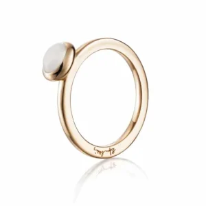 EFVA ATTLING RING LOVE BEAD MÅNESTEN GULL