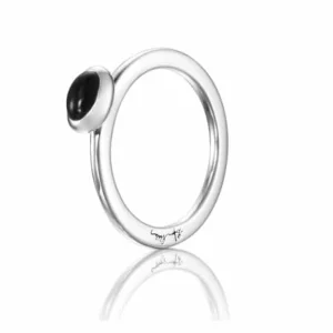 EFVA ATTLING RING LOVE BEAD SØLV ONYX