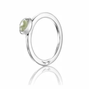 EFVA ATTLING RING LOVE BEAD SØLV GRØNNKVARTS