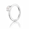 EFVA ATTLING RING LOVE BEAD SØLV ROSA KVARTS