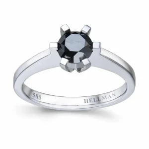 ENSTENS DIAMANTRING MED SORT DIAMANT 1,08CT