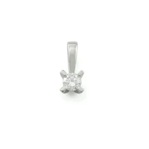 ENSTENSANHENG HVITTGULL DIAMANT 0.10 CT TW.SI