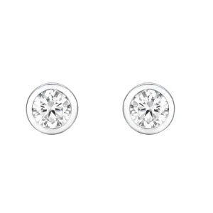 ENSTENSØREDOBBER BEZEL HVITTGULL DIAMANT 0.40CT TW.SI