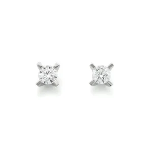 ENSTENSØREDOBBER HVITTGULL DIAMANT 0.40 CT TW.SI