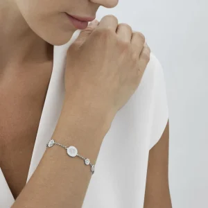 GEORG JENSEN ARMBÅND DAISY HVIT OG SØLV