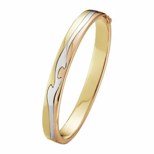 GEORG JENSEN ARMRING FUSION GULT/HVITT/ROSEGULL