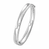 GEORG JENSEN ARMRING FUSION HVITTGULL MED DIAMANTER