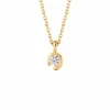 GEORG JENSEN ENSTENS HALSSKJEDE MERCY GULTGULL 0,05CT