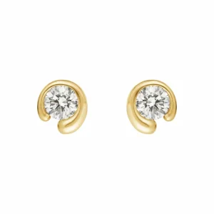 GEORG JENSEN ENSTENS ØREDOBBER MERCY GULTGULL 0,40CT