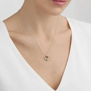 GEORG JENSEN HALSMYKKE CURVE SØLV & GULL