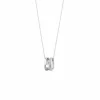 GEORG JENSEN HALSSMYKKE FUSION HVITTGULL MED DIAMANTER