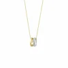GEORG JENSEN HALSSMYKKE FUSION GULL MED DIAMANTER