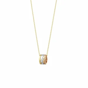 GEORG JENSEN HALSSMYKKE FUSION GULL MED DIAMANTER