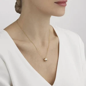 GEORG JENSEN HALSSMYKKE FUSION GULL MED DIAMANTER