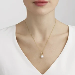 GEORG JENSEN HALSSMYKKE MAGIC MED PERLE OG DIAMANTER