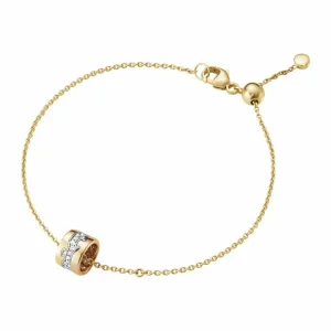 GEORG JENSEN KJEDE ARMBÅND FUSION ROSE/HVITT/GULTGULL MED DIAMANTER