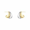 GEORG JENSEN ØREDOBBER CURVE SØLV & GULL