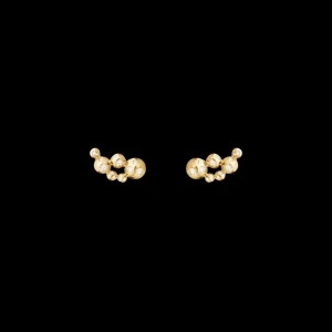 GEORG JENSEN ØREDOBBER KLATRE MOONLIGHT GRAPES MINI GULTGULL OG DIAMANTER
