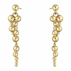 GEORG JENSEN ØREDOBBER MED HENG MOONLIGHT GRAPES GULTGULL