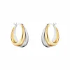 GEORG JENSEN ØRERINGER CURVE SØLV & GULL