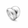 GEORG JENSEN RING BRED CURVE SØLV