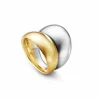GEORG JENSEN RING BRED CURVE SØLV & GULL