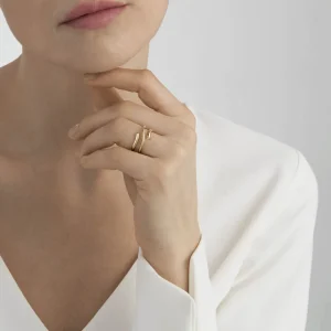 GEORG JENSEN RING DOBBEL MAGIC GULTGULL