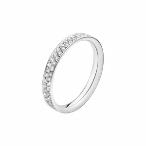 GEORG JENSEN RING MAGIC HVITTGULL MED DIAMANTER