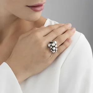 GEORG JENSEN RING MOONLIGHT GRAPES SØLV
