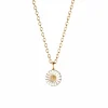 GEORG JENSEN SMYKKE DAISY FORGYLT SØLV OG HVIT EMALJE 18MM